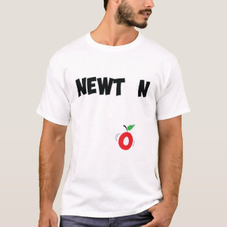 Isaac Newton Gravity Text Design T-Shirt