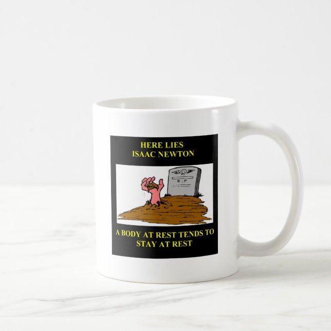 isaac newton joke coffee mug (Right)