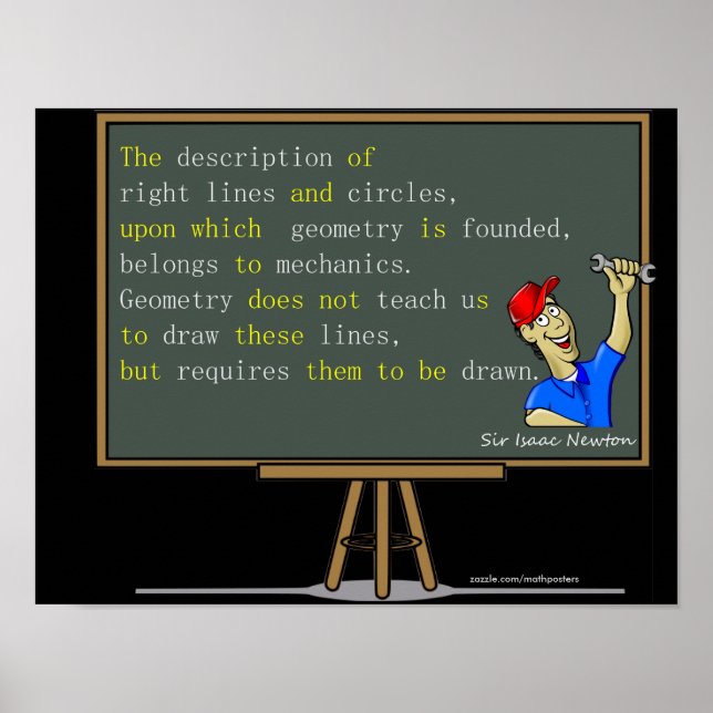 Isaac Newton Mathematics poster (Front)