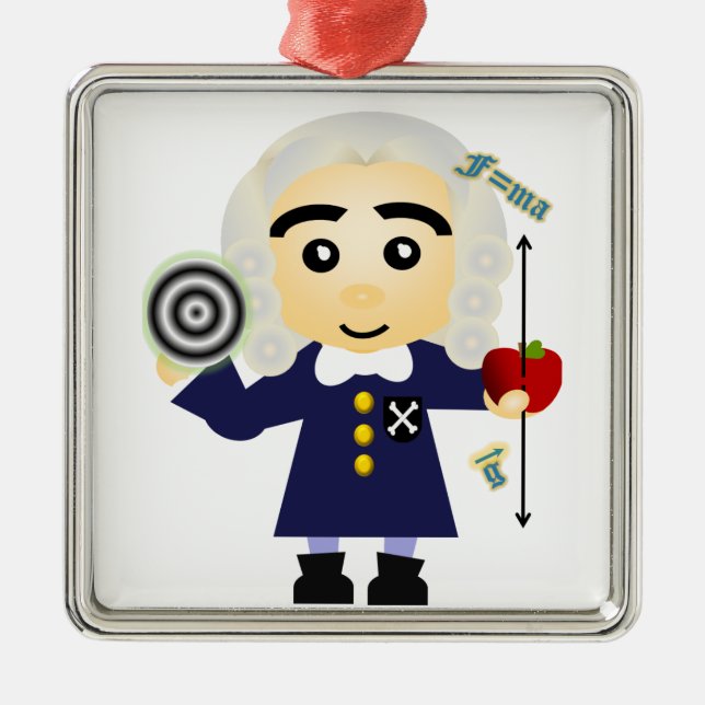 Isaac Newton Metal Tree Decoration (Front)