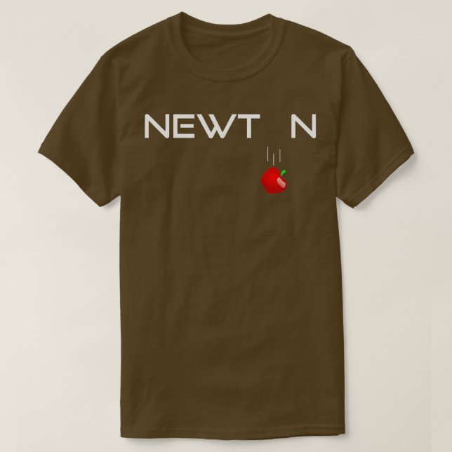 Isaac Newton Physicist Mathematician Gravity Apple T-Shirt (Design Front)