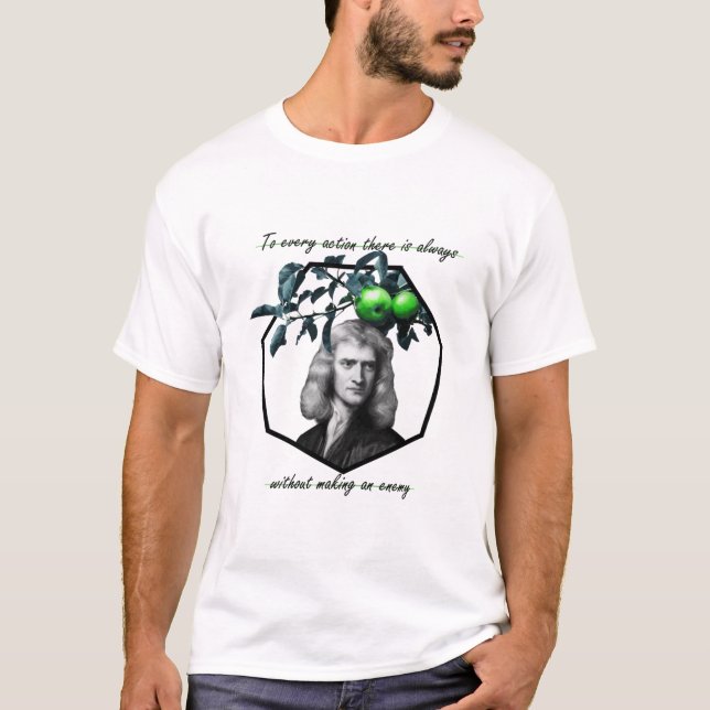 Isaac Newton "Quotes collection" green T-Shirt (Front)