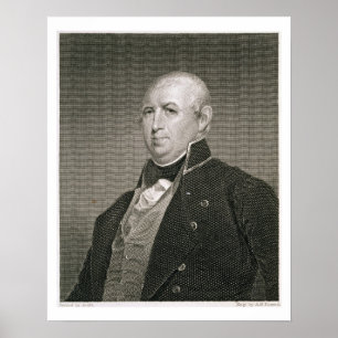 Isaac Shelby (1750-1826) engraved by Asher Brown D Poster