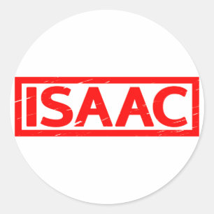 Isaac Stamp Classic Round Sticker