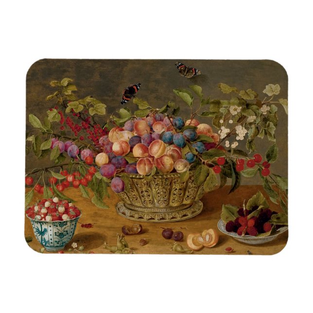 Isaak Soreau Painting of Fruits Magnet (Horizontal)