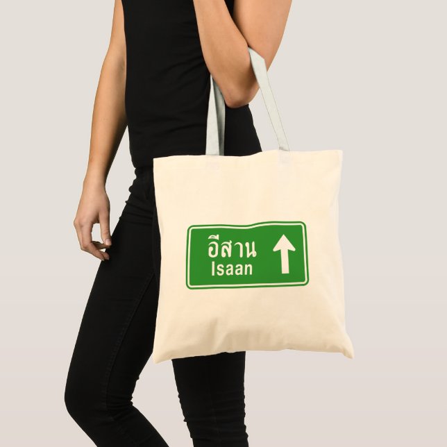 Isaan Ahead ⚠ Thai Highway Traffic Sign ⚠ Tote Bag (Front (Product))