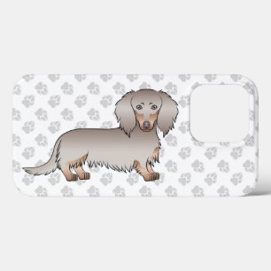 Isabella And Tan Long Hair Dachshund Dog & Paws iPhone 13 Pro Case