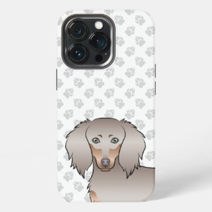 Isabella And Tan Long Hair Dachshund Head & Paws iPhone 13 Pro Case