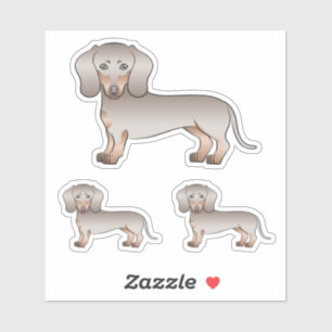 Isabella And Tan Short Hair Dachshund Cartoon Dog