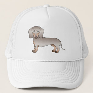 Isabella And Tan Short Hair Dachshund Dog Drawing Trucker Hat