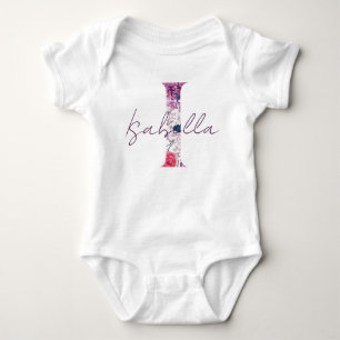 Isabella Baby Name Reveal Outfit Floral Vintage I Bodysuit
