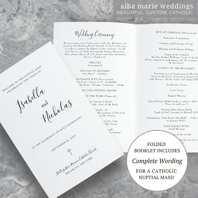 Isabella Catholic Wedding Program with Full Mass (Creator Uploaded)