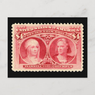 Isabella & Columbus 1893 Stamp Postcard
