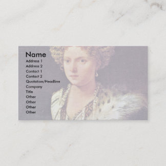 Isabella Dâ € ™ Estedeutsch: Portrait Of Isabella Business Card