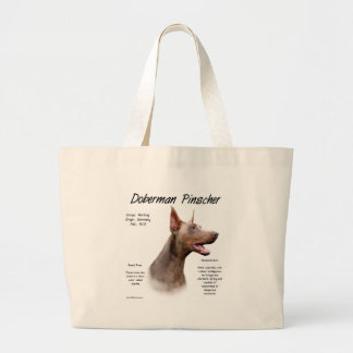 Isabella Doberman History Large Tote Bag