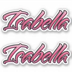 Isabella faded pink sticker sticker embroiderset