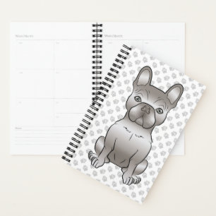 Isabella French Bulldog / Frenchie Cute Dog & Paws Planner