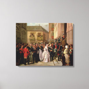 Isabella II of Spain  and her husband Canvas Print