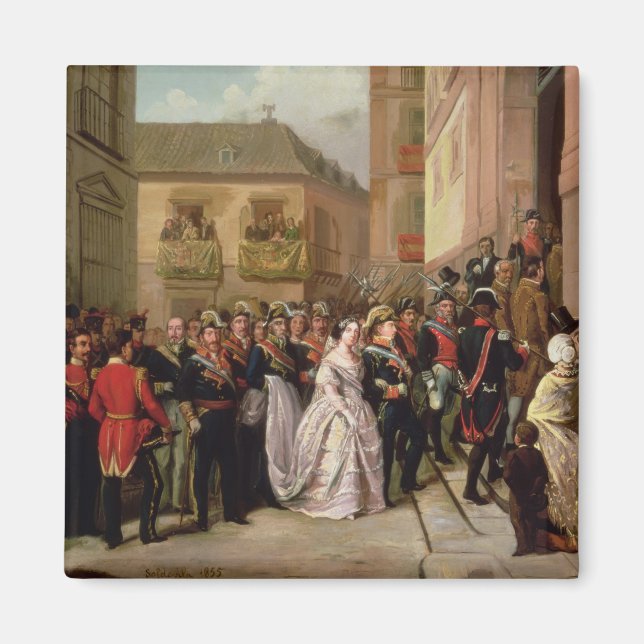 Isabella II of Spain  and her husband Magnet (Front)