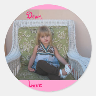 Isabella Lounging Classic Round Sticker