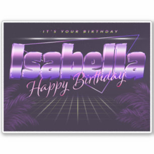 Isabella Name First name retro Sticker