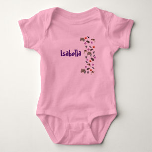 Isabella, Name With Australian Wildlife, Baby Bodysuit