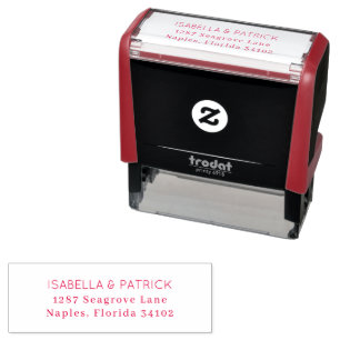 ISABELLA & PATRICK Minimalist Black Serif Self-inking Stamp