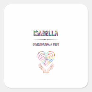 Isabella Square Sticker