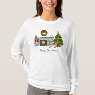 Isabella & Tan Smooth Coat Dachshund - Christmas T-Shirt