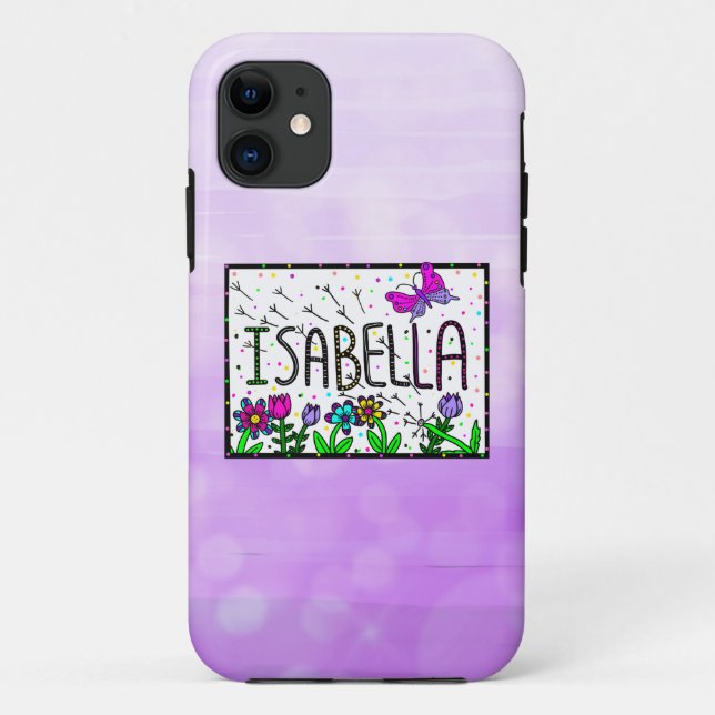 Isabella - The Name Isabella Whimsical Drawing Case-Mate iPhone Case (Back)