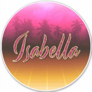 Isabella Vorname Name pink Aufkleber Sticker