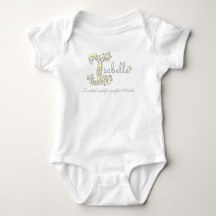 Isabelle custom decorative name meaning  baby bodysuit