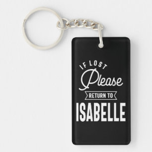 Isabelle Personalised Name Birthday Gift Key Ring