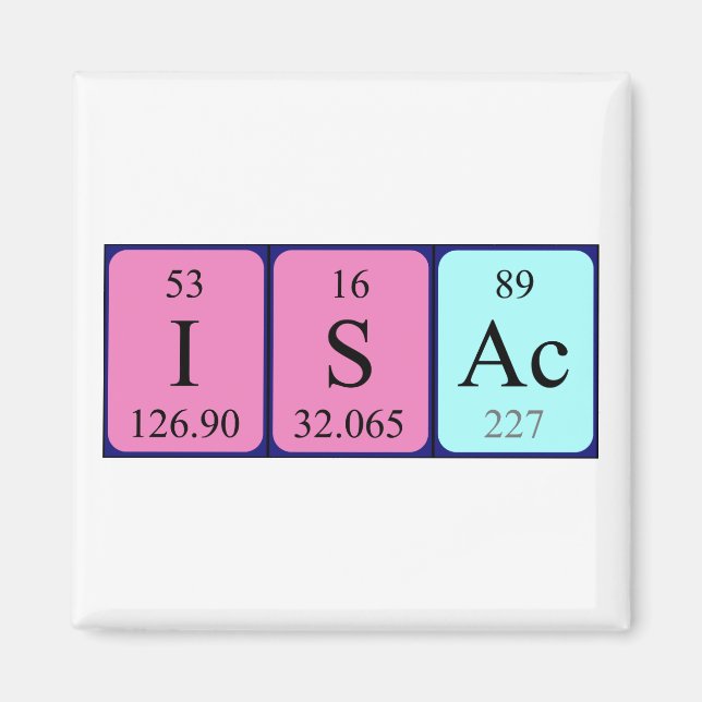 Isac periodic table name magnet (Front)