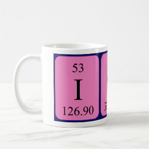 Isac periodic table name mug