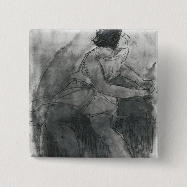 Isadora Duncan 15 Cm Square Badge (Front)