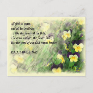 Isaiah40:6...8 postcard