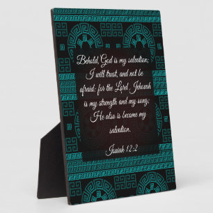 Isaiah 12:2   plaque