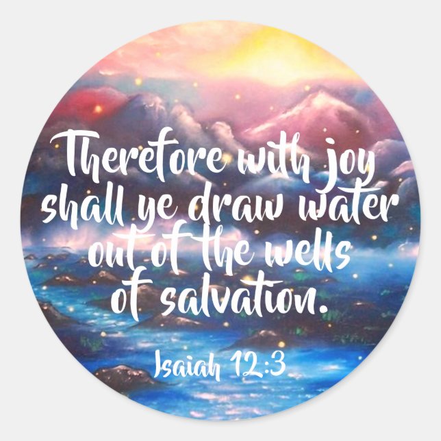 Isaiah 12:3 | Christian Scripture Stickers (Front)