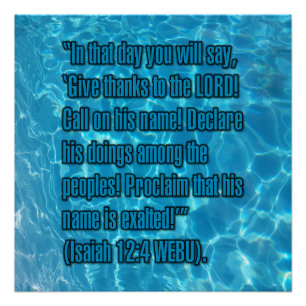 Isaiah 12:4 WEBU Poster