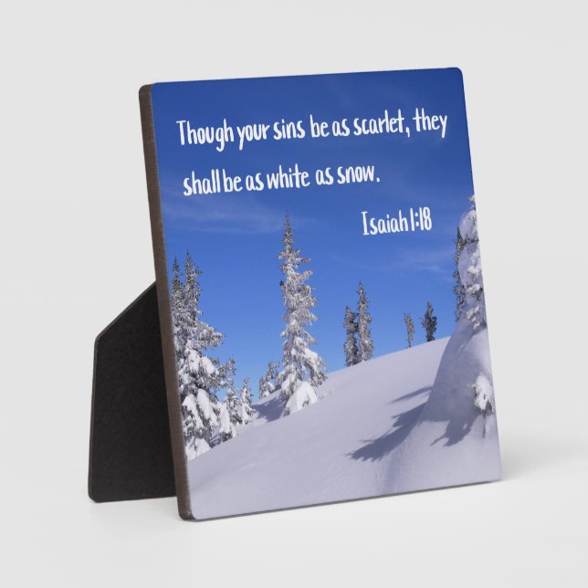 Isaiah 1:18 Though your sins be as scarlet Plaque (Front)