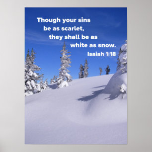 Isaiah 1:18 Though your sins be as scarlet Poster