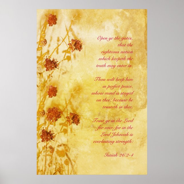 Isaiah 26: 2-4 poster (Front)
