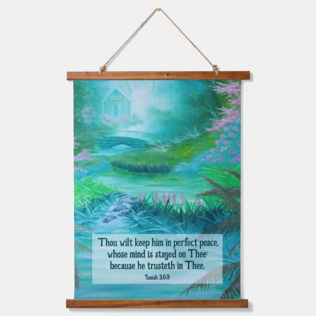Isaiah 26:3 hanging tapestry (Front)