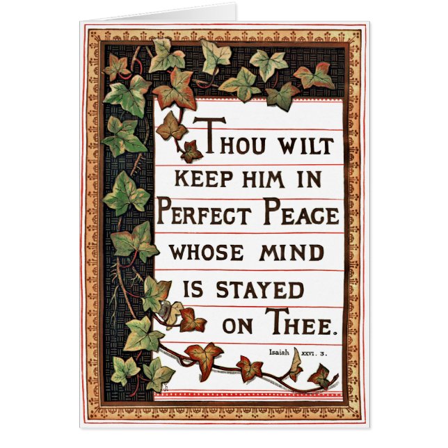 Isaiah 26:3 Scripture Heritage Artwork (Front)