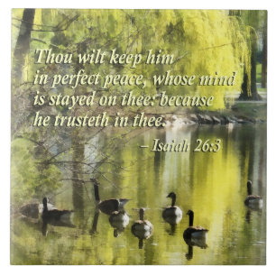 Isaiah 26-3 Thou wilt keep him in perfect peace Tile