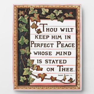 Isaiah 26:3 Victorian Scripture Plaque