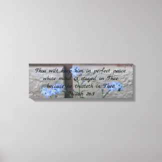 Isaiah 26 forget-me-nots canvas print