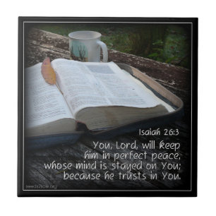 Isaiah 26v3 - Perfect Peace - Bible Tile