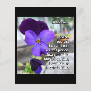 Isaiah 26v3 - Perfect Peace - Flower Flyer